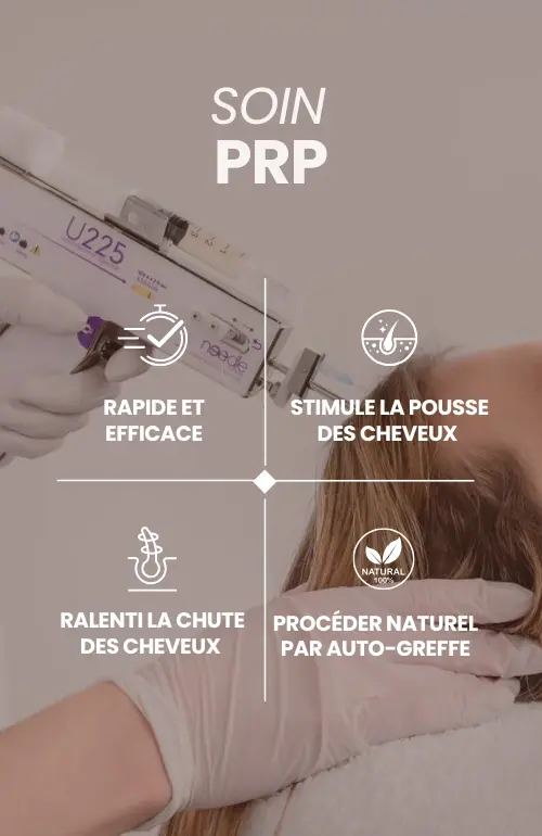 Femme en traitement PRP pour la chute de cheveux - Clinic 26